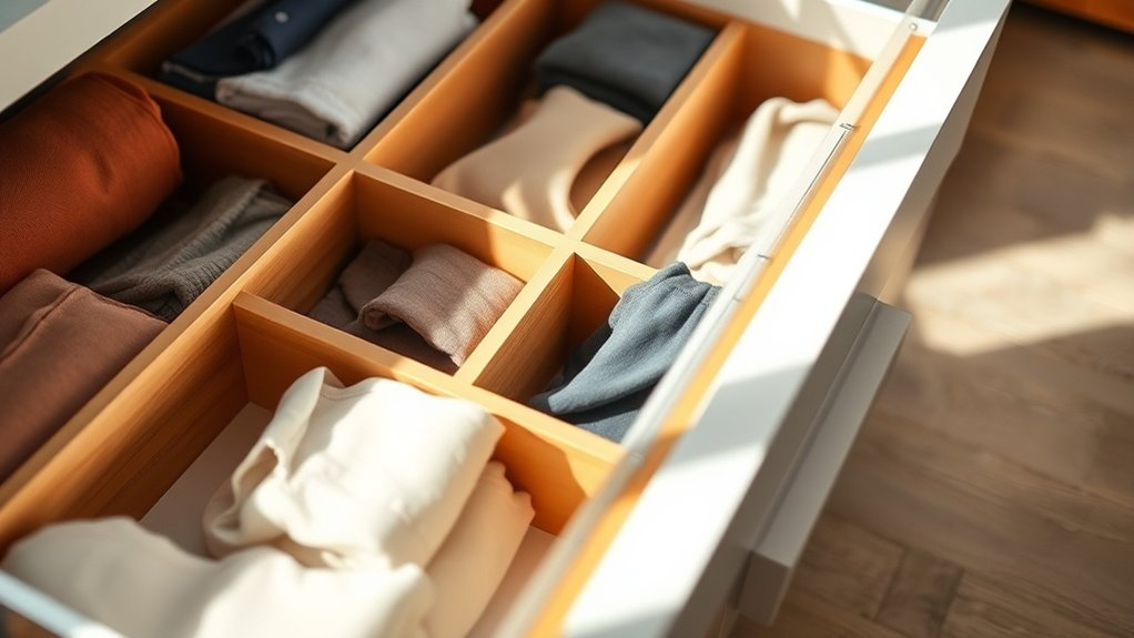 tidy storage with dividers