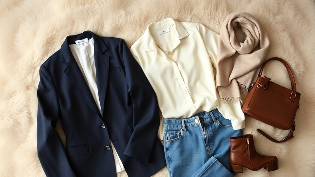 timeless wardrobe essentials organized