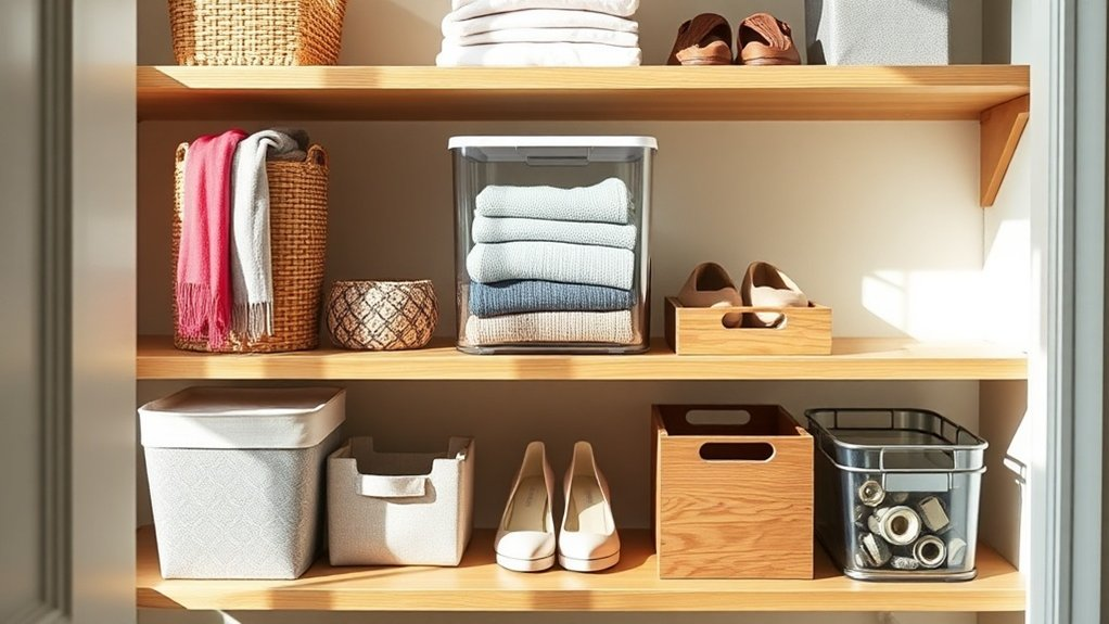 top closet organization bins