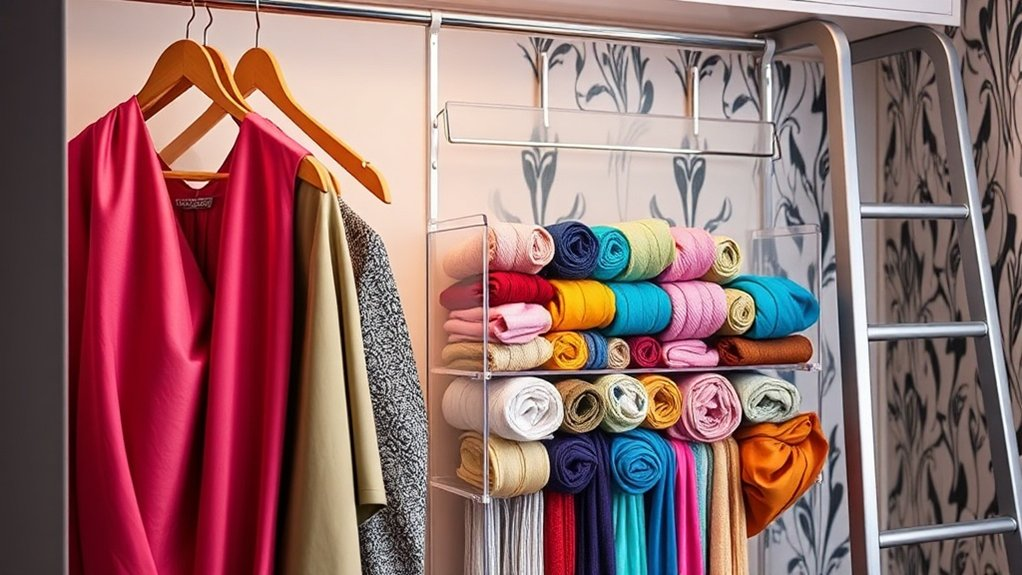 top closet scarf organizers