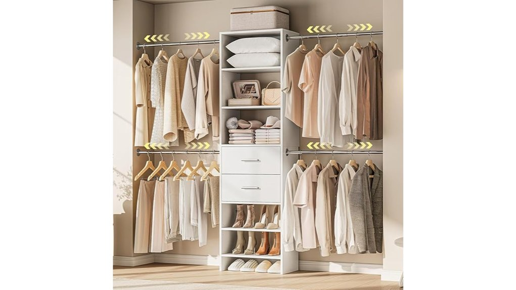 two drawer closet organizer