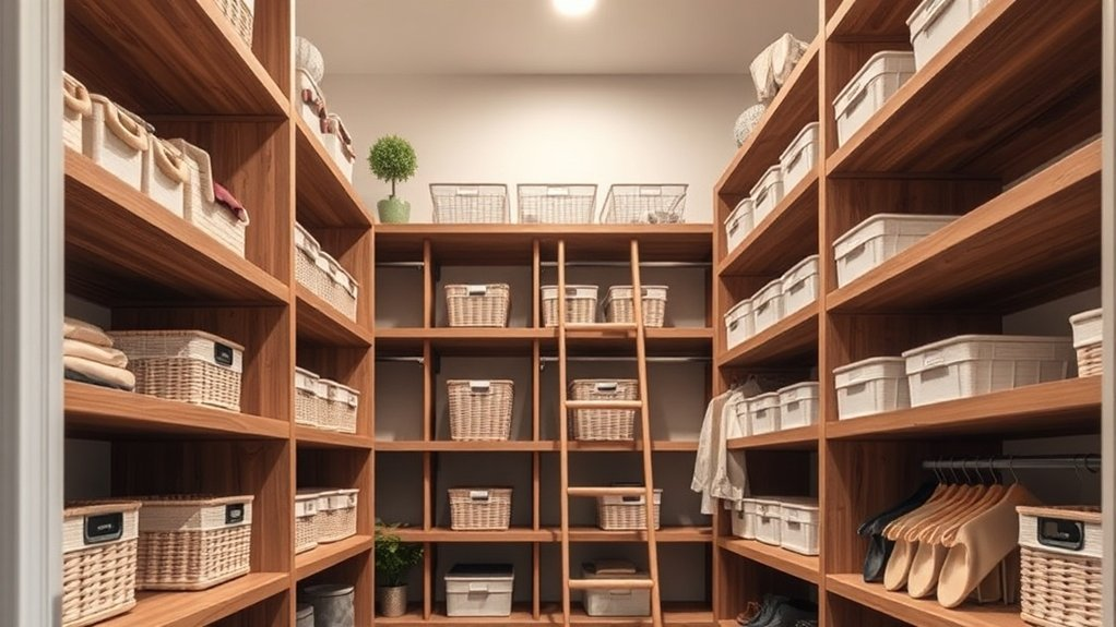 vertical shelving for organization