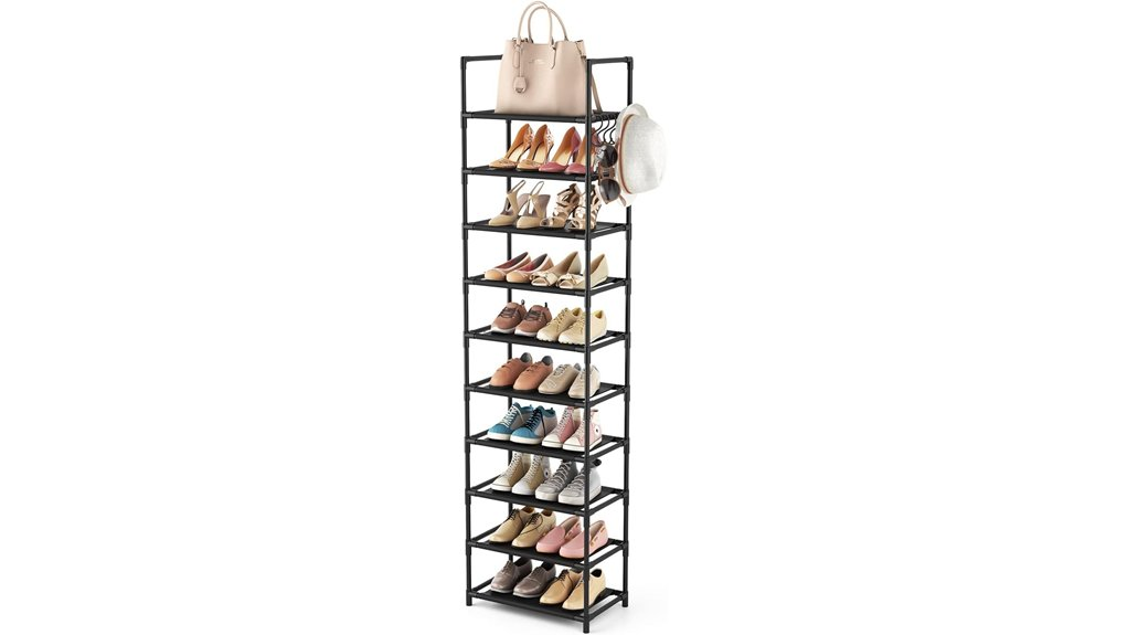 vertical shoe storage solution