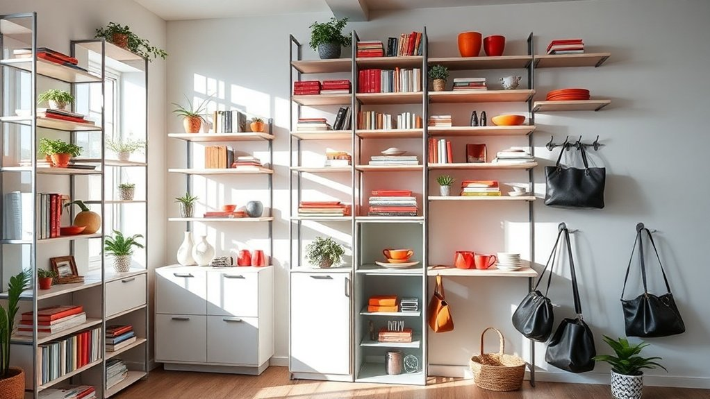 vertical storage for organization