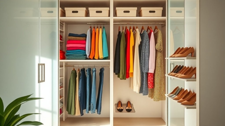 visible and organized closet
