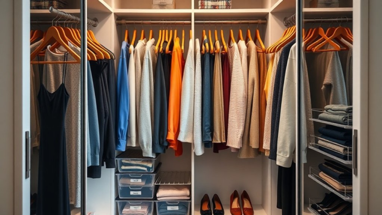 visible clothes closet organization