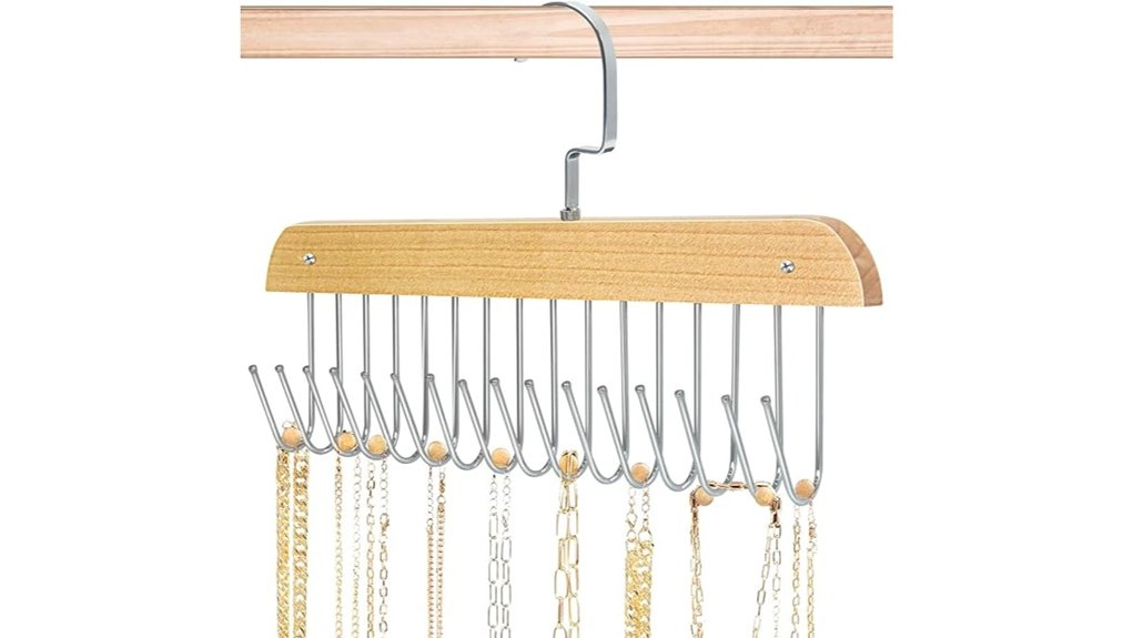 wall mounted necklace organizer