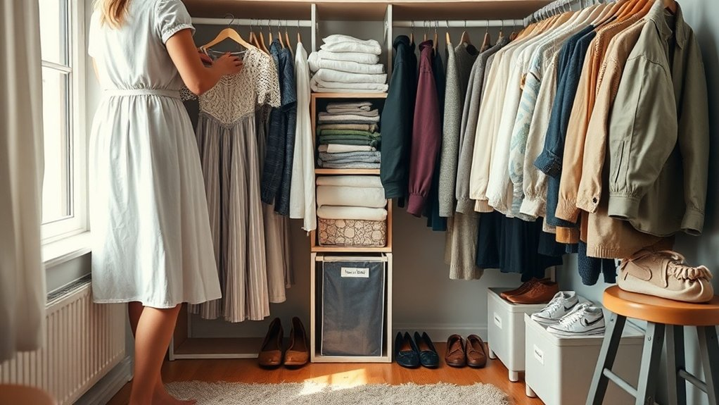 weather based closet organization