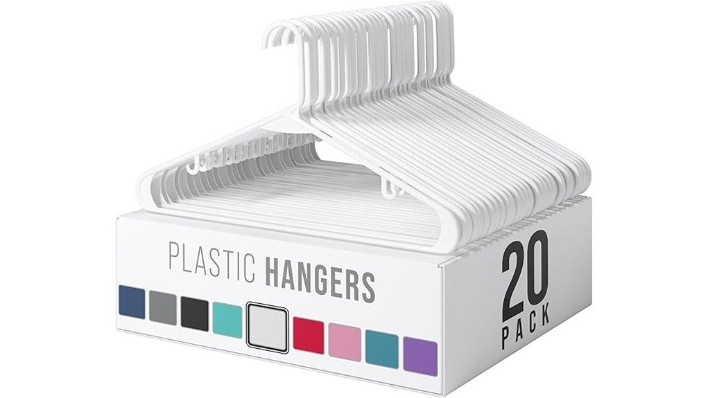 white plastic hangers pack