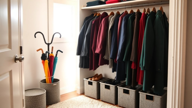 winter coat closet solutions