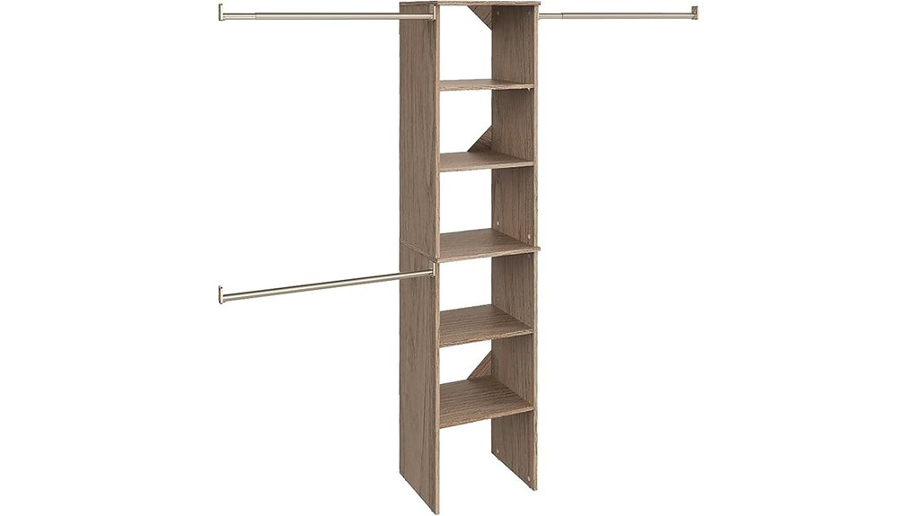 wood closet organizer kit