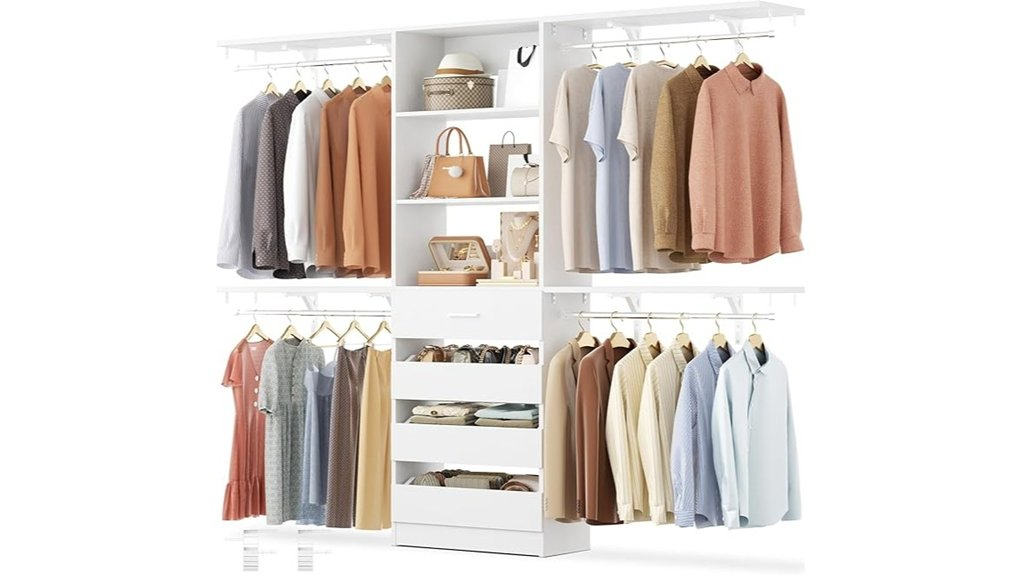 wood closet organizer system