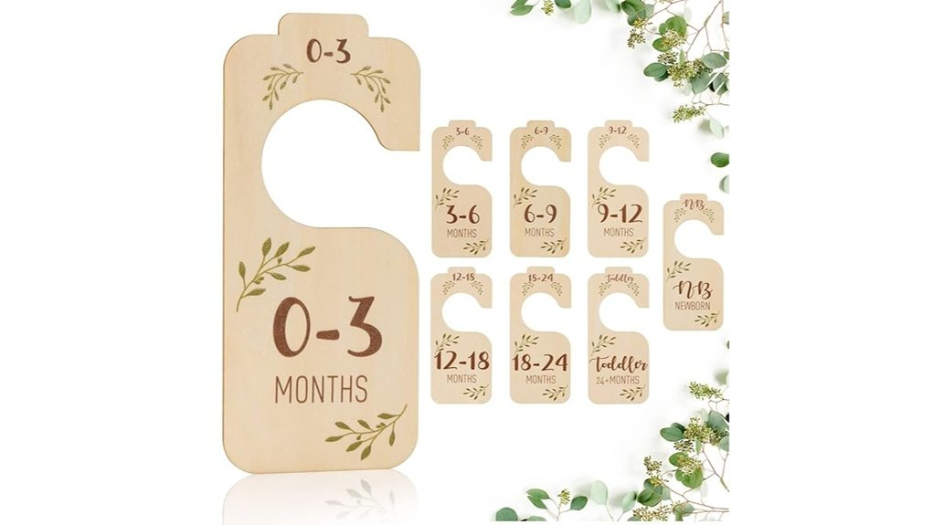 wooden baby closet dividers