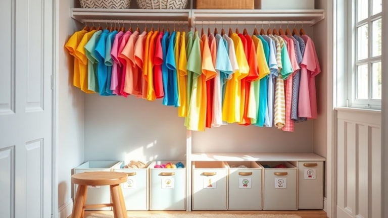 accessible kids closet organization