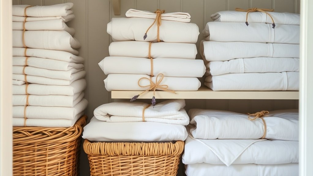 assess linen closet inventory