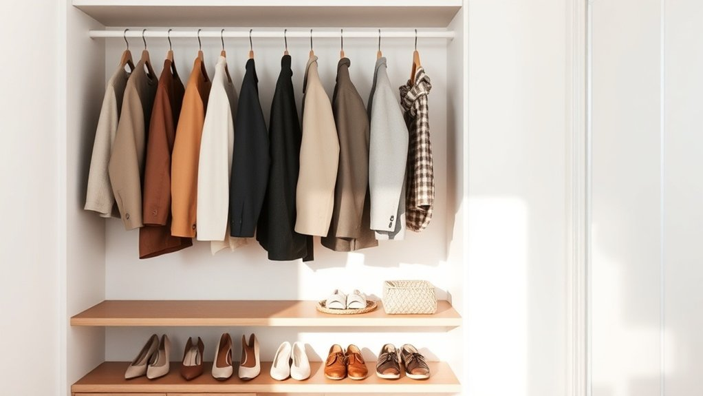 calm functional coat closet