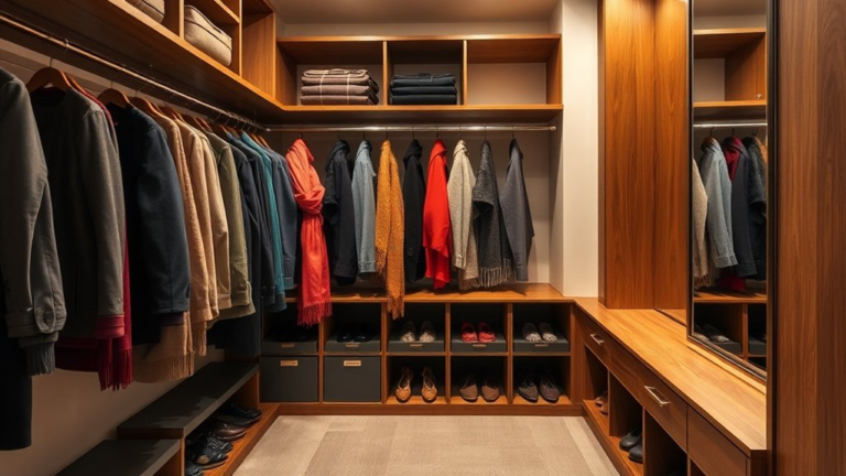 clutter free coat closet