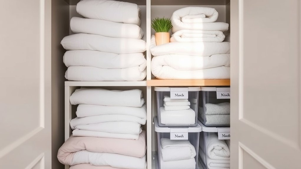 clutter free linen closet maintenance