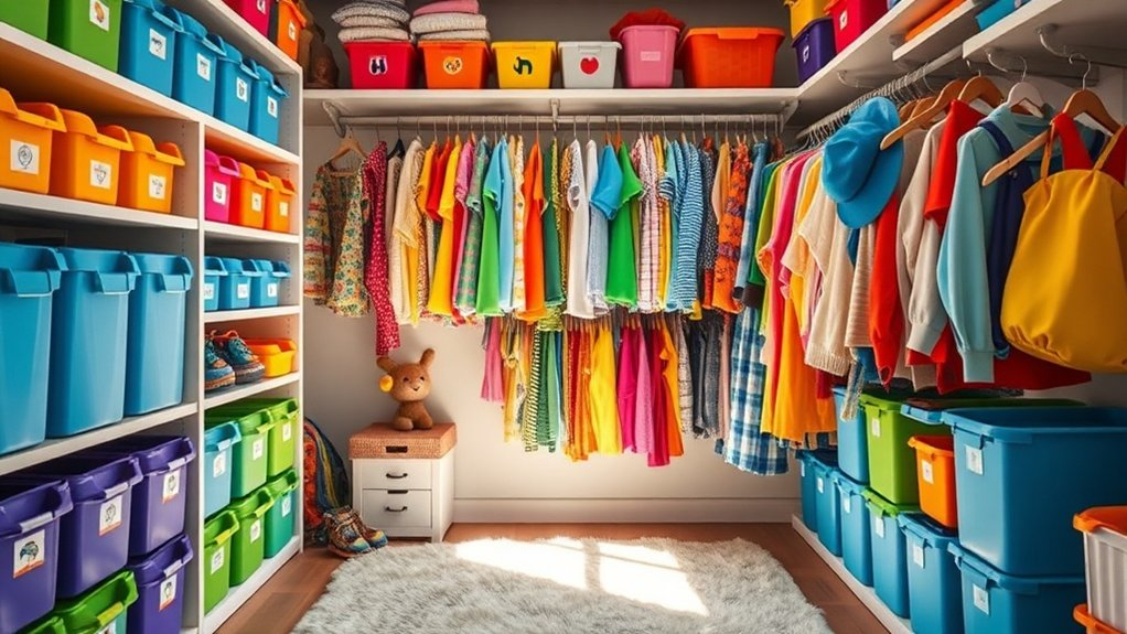 colorful organized storage solutions