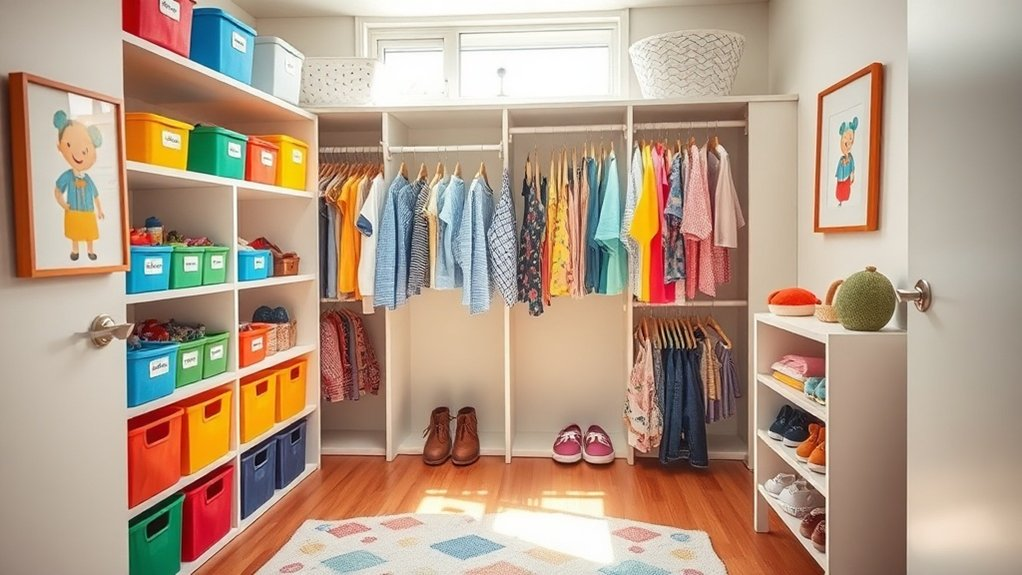 creative small closet organization
