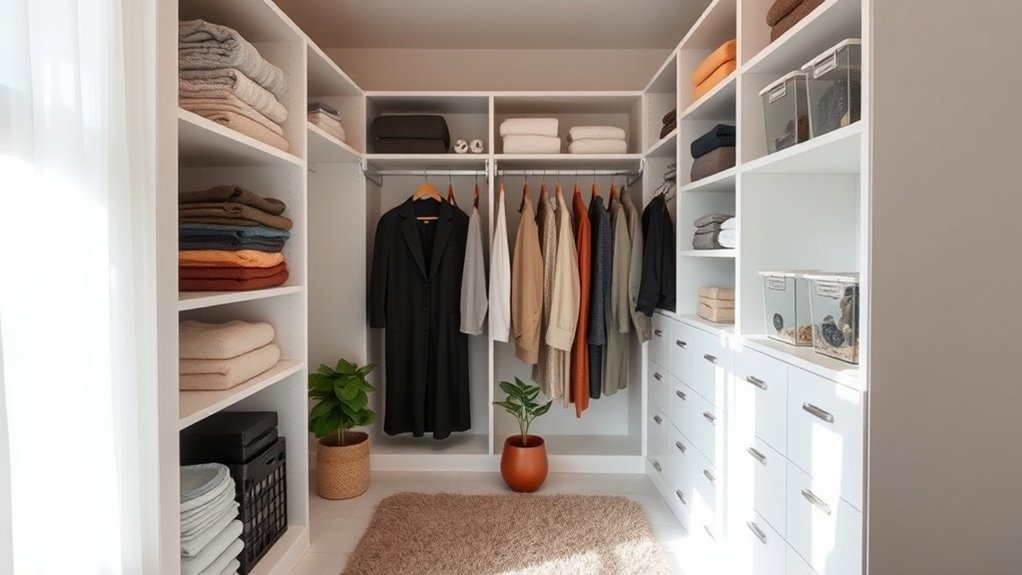 declutter closet maximize space