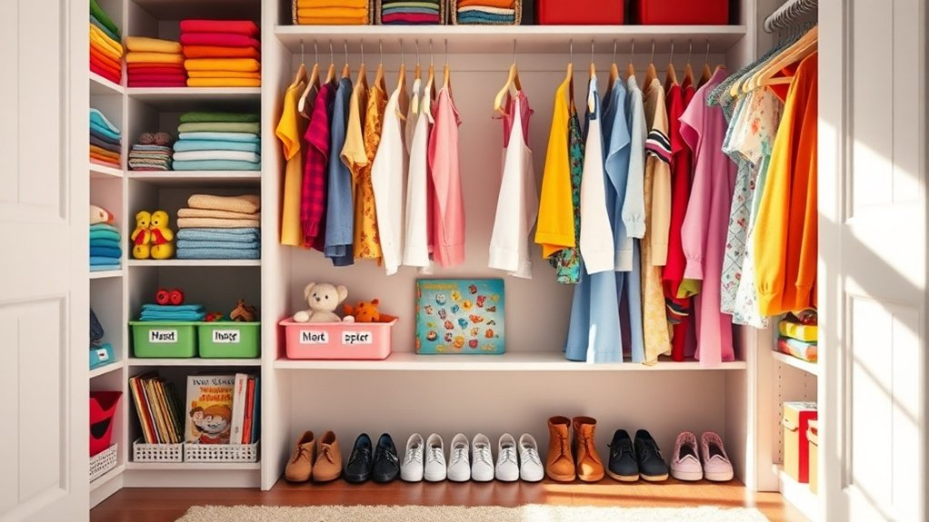kids closet organization tips