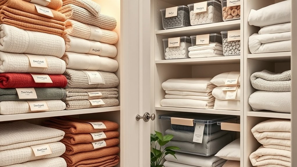 labeling enhances linen organization
