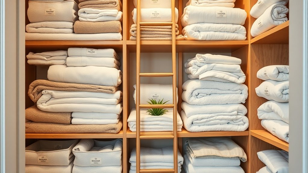 maximize linen closet space