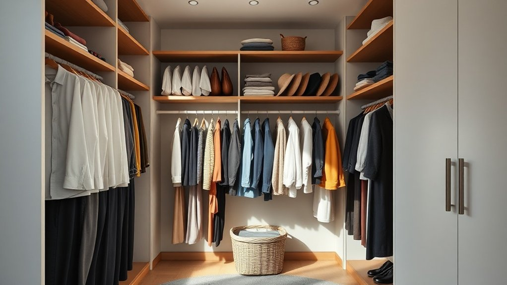 organize closet by category