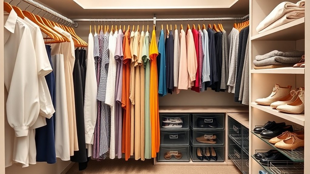 organize clothing by categories