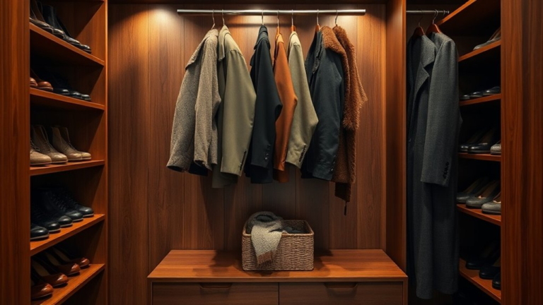 organized coat and shoe storage