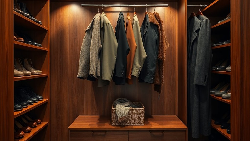 organized coat and shoe storage