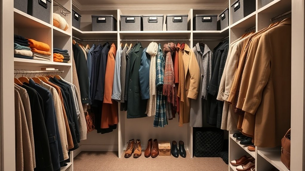 organized coat closet maintenance