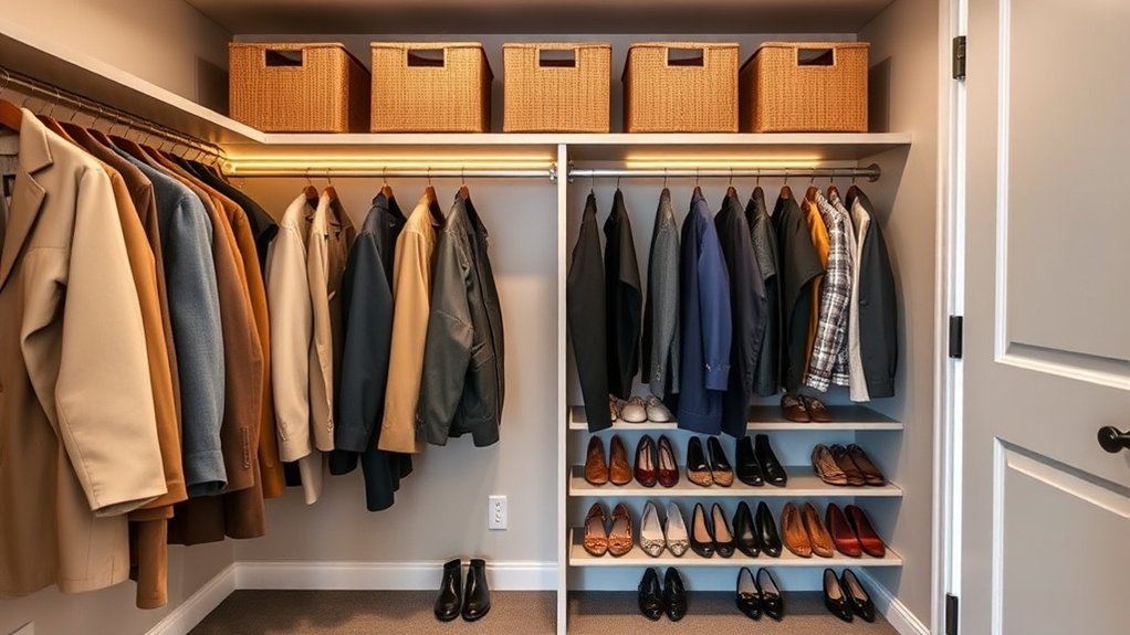 organized functional coat closet