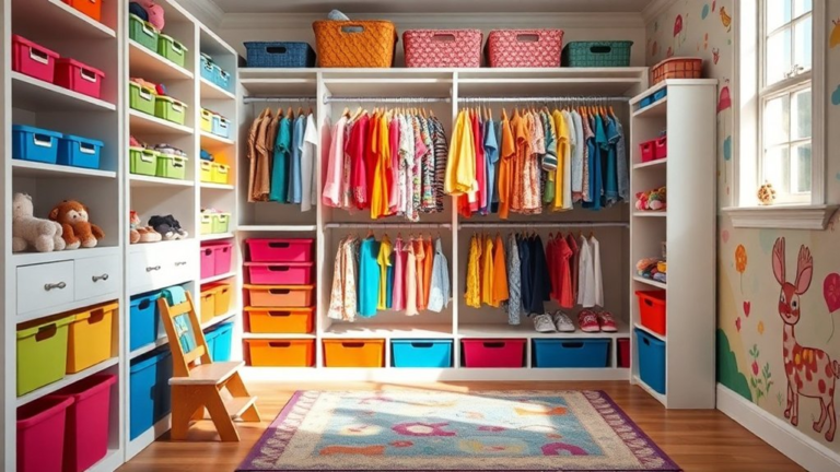 organized kids closet routine