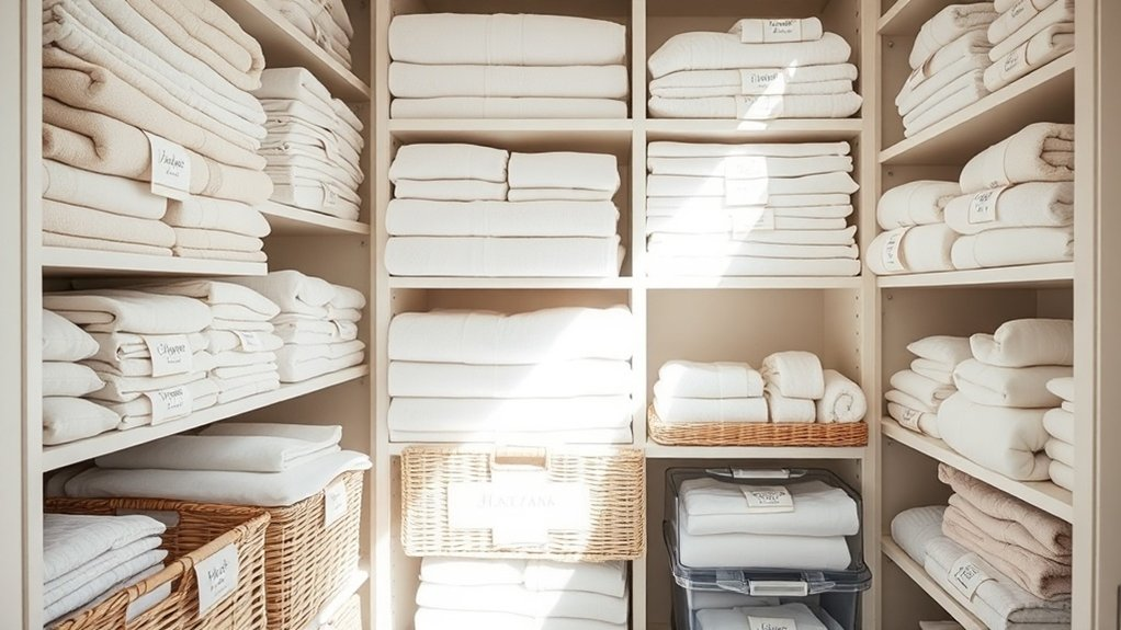 organized linen closet essentials