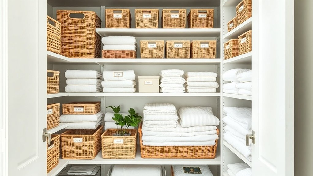 organized linen closet solutions