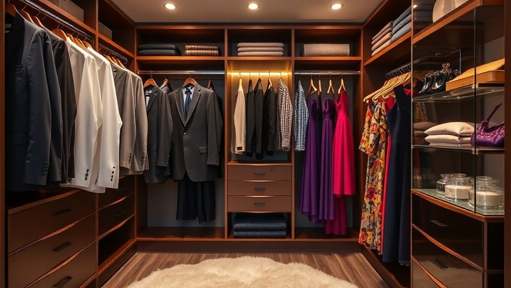 personalized closet organization zones