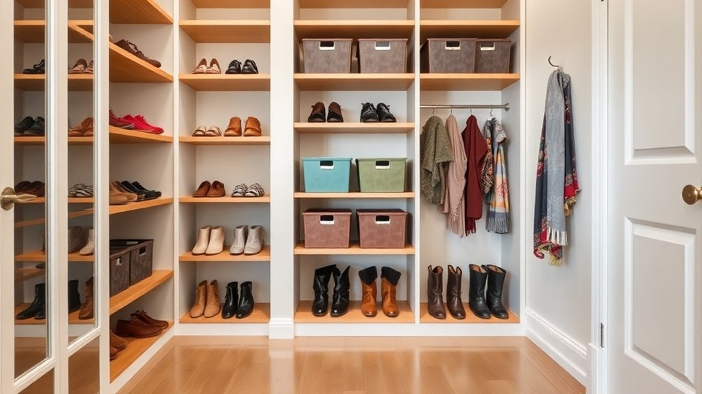 seasonal shoe storage system