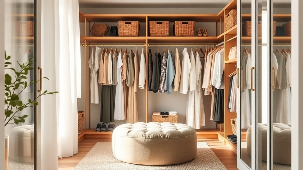 serene organized closet sanctuary