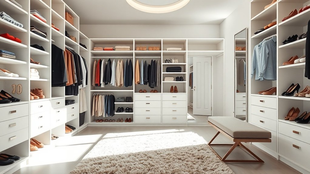 streamlined functional closet design