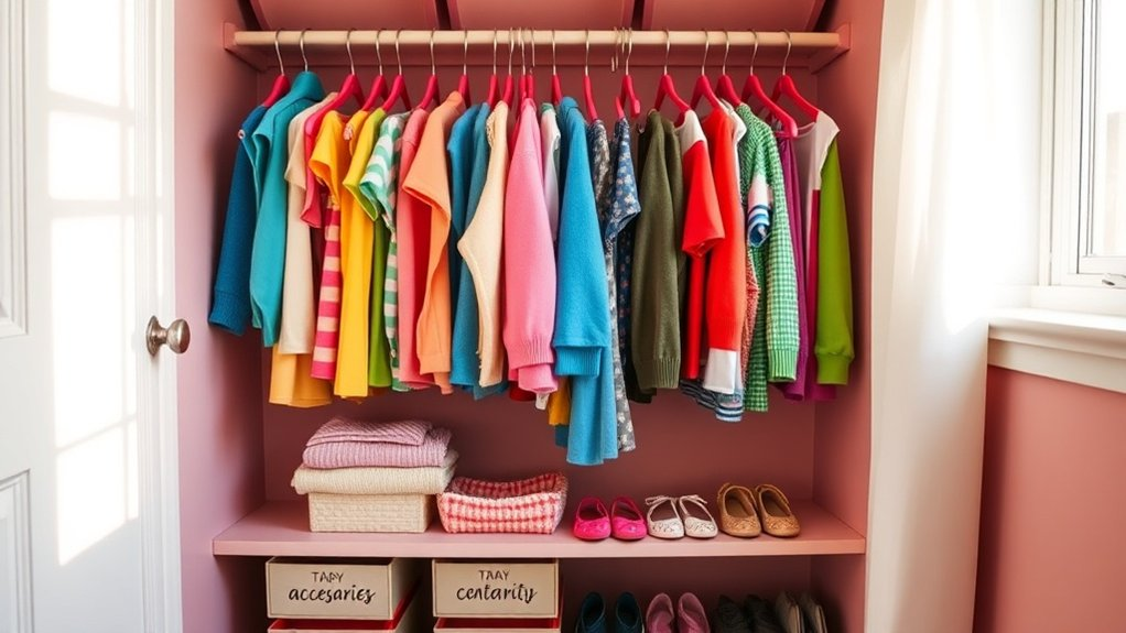 teach kids closet organization